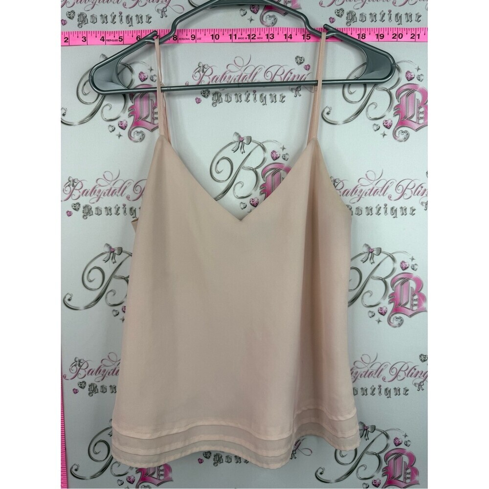 Talula tank top cami Blush Pink Satin Cami Tank Top